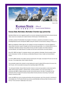 Kansas State, Manhattan, Manhattan Chamber sign partnership