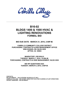 B16-02 BLDGS 1400 &amp; 1500 HVAC &amp; LIGHTING RENOVATIONS