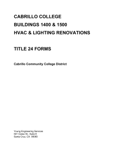 CABRILLO COLLEGE BUILDINGS 1400 &amp; 1500 HVAC &amp; LIGHTING RENOVATIONS