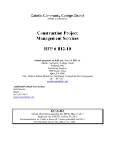 Construction Project Management Services RFP # B12-10