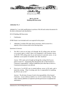 Addenda No. 2 sets forth modifications to portions of the... the above-referenced work described as: Bid No. B13-05