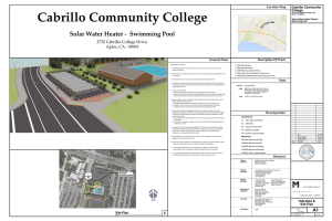 Cabrillo Community College ! Solar Water Heater -  Swimming Pool