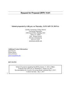 Request for Proposal (RFP) 15-01