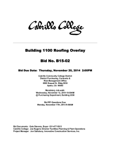 Building 1100 Roofing Overlay  Bid No. B15-02