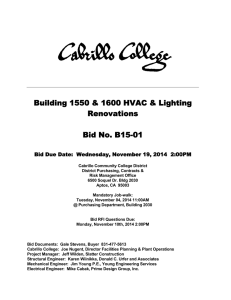 Building 1550 &amp; 1600 HVAC &amp; Lighting Renovations  Bid No. B15-01