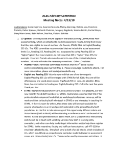 ACES Advisory Committee   Meeting Notes: 4/13/10 