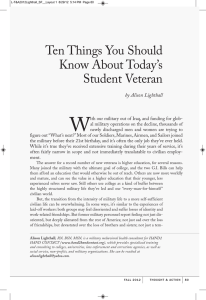 W Ten Things You Should Know About Today’s Student Veteran