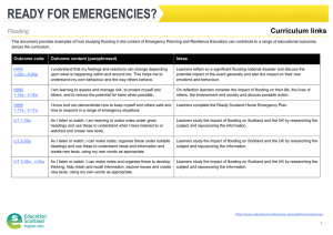 Curriculum links Flooding