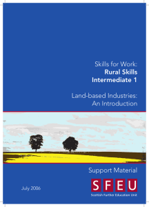 Skills for Work: Land-based Industries: An Introduction Support Material