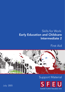 Skills for Work: First Aid Support Material Early Education and Childcare