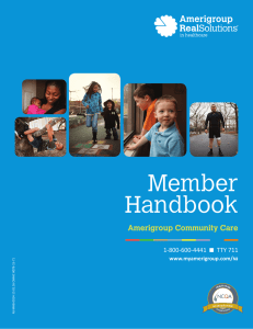 Member Handbook Amerigroup Community Care 1-800-600-4441