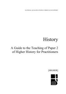 History  A Guide to the Teaching of Paper 2