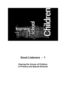 Good Listeners  -  1 Hearing the Voices of Children