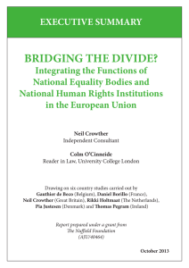 BRIDGING THE DIVIDE?