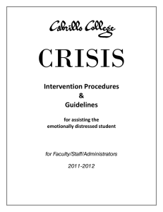 CRISIS Intervention Procedures  &amp;   Guidelines  