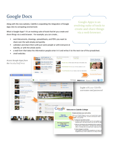 Google Docs  Google Apps is an  evolving suite of tools to 