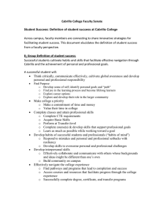 Cabrillo College Faculty Senate  facilitating student success. This document elucidates
