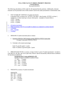 FULL-TIME FACULTY HIRING PRIORITY PROCESS Criteria/Metrics Revised 03/06/2014