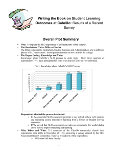 Writing the Book on Student Learning Outcomes at Cabrillo: Overall Plot Summary