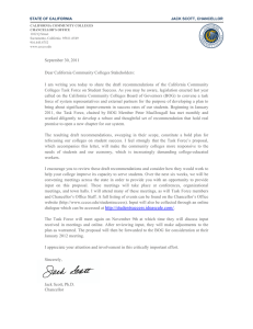 September 30, 2011 Dear California Community Colleges Stakeholders: