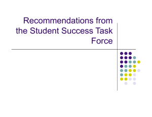 Recommendations from the Student Success Task Force