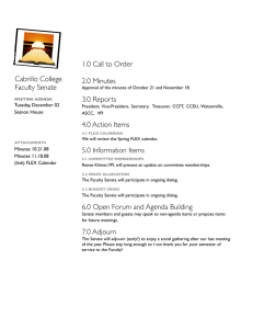 1.0 Call to Order Cabrillo College 2.0 Minutes Faculty Senate