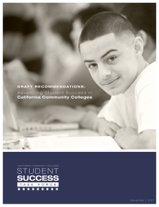 S T U D E N T SUCCESS California Community Colleges