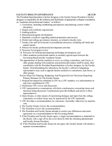 FACULTY ROLE IN GOVERNANCE AR 2130