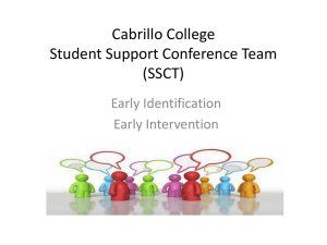 Cabrillo College Student Support Conference Team (SSCT) Early Identification
