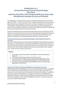 Briefing Paper No. 4 3D Foetal Ultrasound: Social and Clinical Meanings