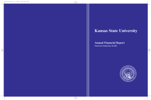 Kansas State University Annual Financial Report Fiscal Year Ended June 30, 2007