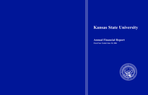 Kansas State University Annual Financial Report Fiscal Year Ended June 30, 2006