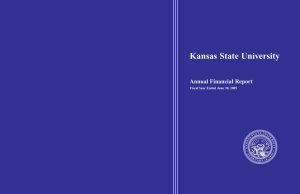 Kansas State University Annual Financial Report Fiscal Year Ended June 30, 2005