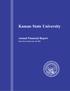 Kansas State University Annual Financial Report Fiscal Year Ended June 30, 2002