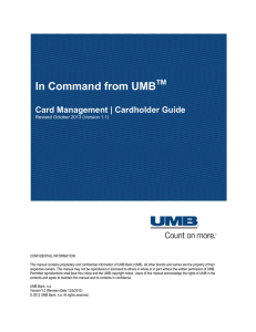 In Command from UMB  Card Management | Cardholder Guide TM