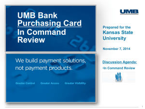 UMB Bank Purchasing Card In Command Review