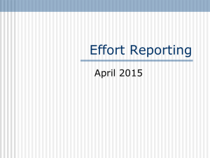 Effort Reporting April 2015