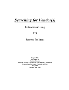 Searching for Vendor(s) Instructions Using FIS