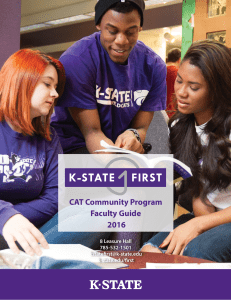 CAT Community Program Faculty Guide 2016 8 Leasure Hall