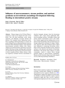 Influence of macroconsumers, stream position, and nutrient