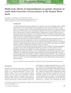 Multi-scale effects of impoundments on genetic structure of