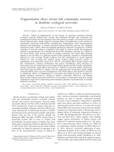 Fragmentation alters stream fish community structure in dendritic ecological networks