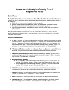 Kansas State University Interfraternity Council Responsibility Policy