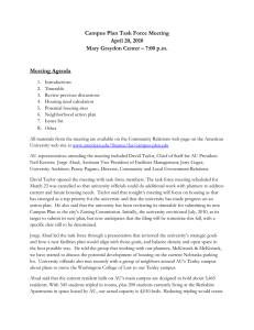 Campus Plan Task Force Meeting April 20, 2010