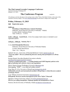 The Conference Program The 22nd Annual Lavender Languages Conference