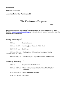 The Conference Program  Lav Lgs XII February 11-13, 2005