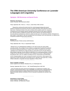 The VIIth American University Conference on Lavender Languages and Linguistics