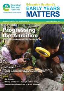 MATTERS Progressing the Ambition EARLY YEARS