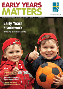 matters early years Early Years Framework