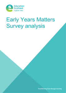 Early Years Matters Survey analysis
